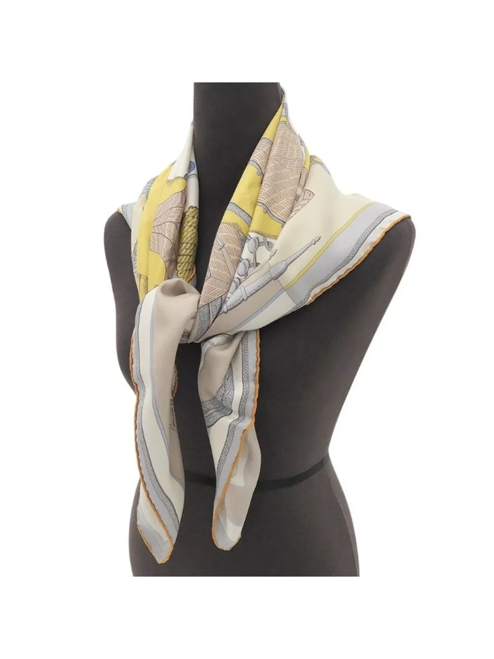 Hermes Carre Wash Zouave Et Dragons Scarf Silk